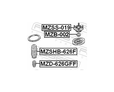 Rolling Stabiliser, suspension strut support Montage, Image 2
