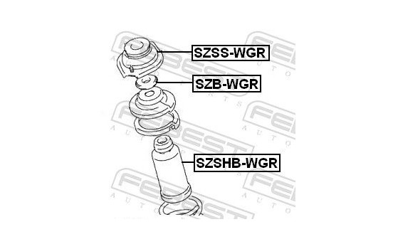 Anti-Friction Bearing, suspension strut support mounting, Image 2