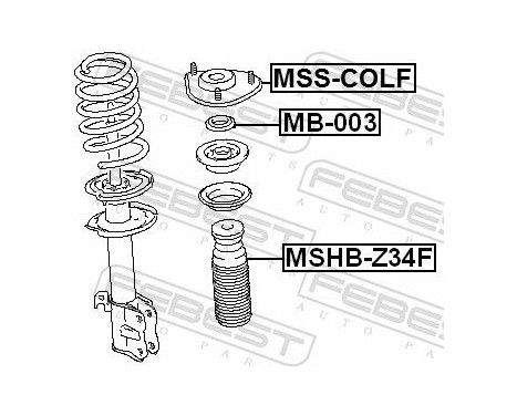 Anti-Friction Bearing, suspension strut support mounting, Image 2