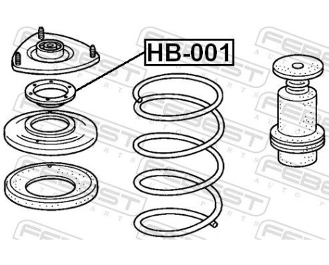 Anti-Friction Bearing, suspension strut support mounting, Image 2