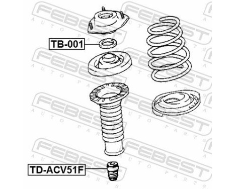 Anti-Friction Bearing, suspension strut support mounting, Image 2