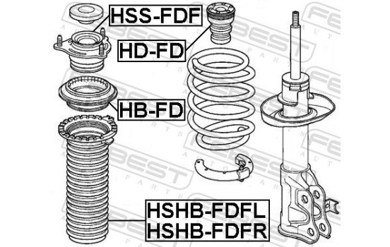Anti-Friction Bearing, suspension strut support mounting
