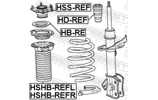 Anti-Friction Bearing, suspension strut support mounting