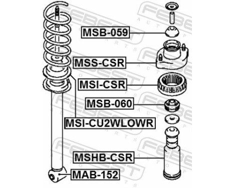 Mounting, shock absorbers