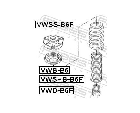 Rolling Stabiliser, suspension strut support Montage, Image 2