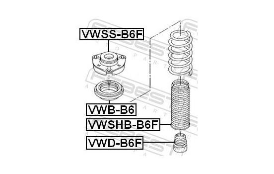 Rolling Stabiliser, suspension strut support Montage, Image 2