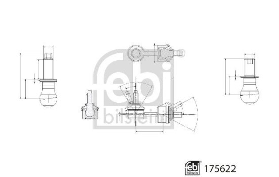 Rod/Strut, stabiliser 175622 FEBI, Image 2