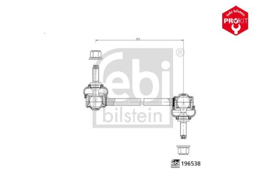 Stabilizer bar ProKit 196538 FEBI