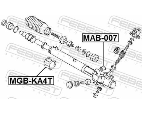 Mount, steering gear, Image 2