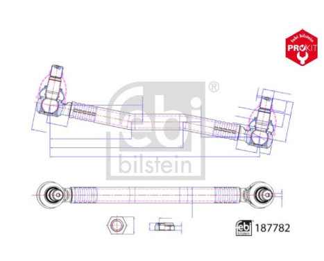 Steering rod 187782 FEBI