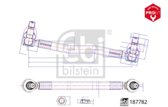 Steering rod 187782 FEBI