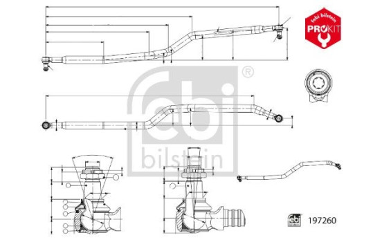 Steering rod 197260 FEBI