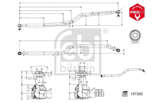 Steering rod 197260 FEBI