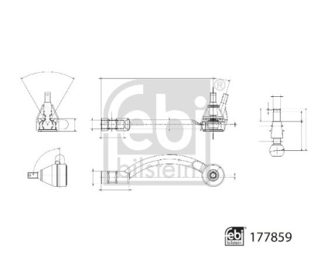 Tie rod end 177859 FEBI