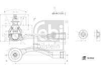 Tie rod end 184966 FEBI