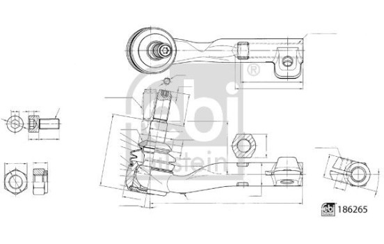 Tie rod end 186265 FEBI