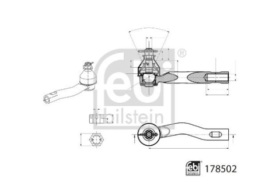 tie rod end piece 178502 FEBI