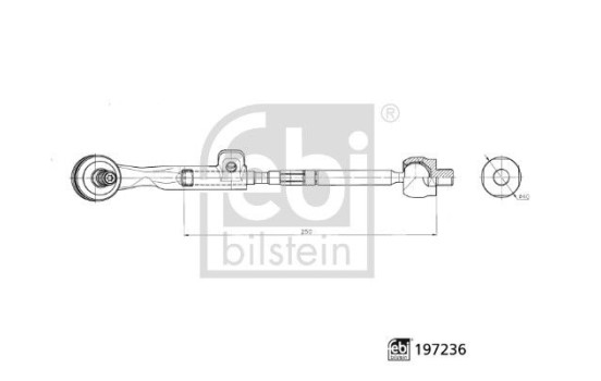 Axial ball, track rod 197236 FEBI