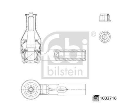 Tie rod end 1003716 FEBI