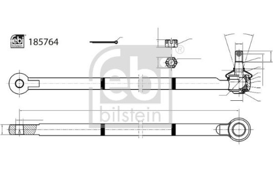 Tie rod end 185764 FEBI