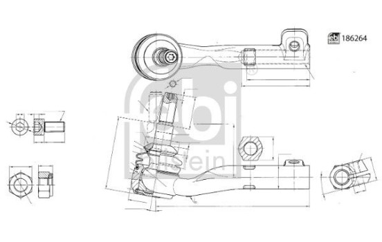 Tie rod end 186264 FEBI