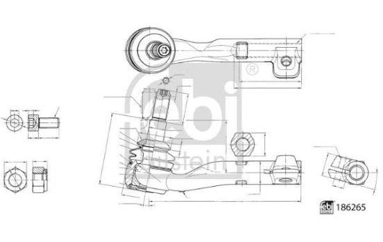 Tie rod end 186265 FEBI