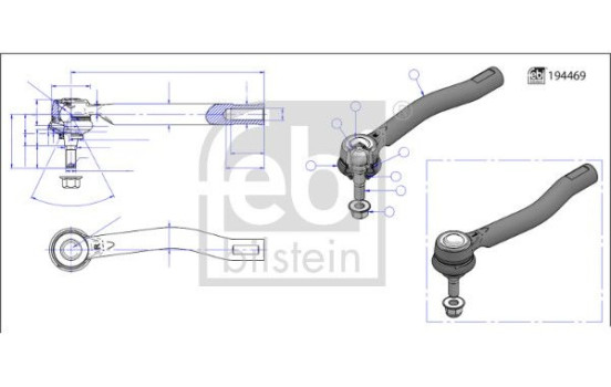 Tie rod end 194469 FEBI