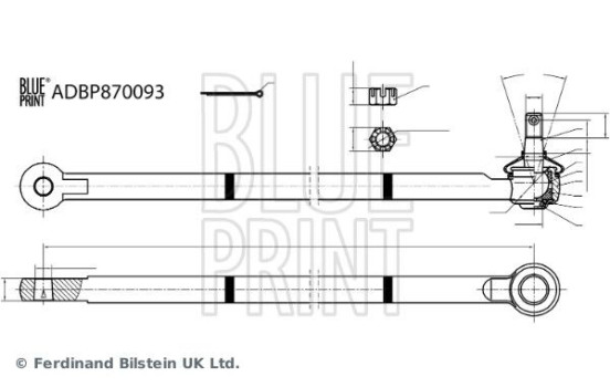 Tie rod end ADBP870093 Blue Print