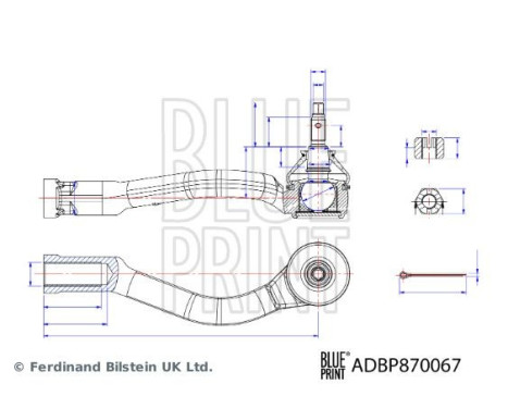 tie rod end piece ADBP870067 Blue Print, Image 3