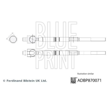 Tie rod (without ball joint) ADBP870071 Blue Print