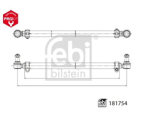 Track rod 181754 FEBI