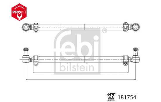 Track rod 181754 FEBI