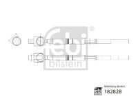 Track rod (without ball joint) with lock nut and locking plate 182828 FEBI