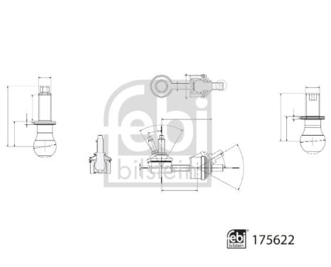 Rod/Strut, stabiliser 175622 FEBI