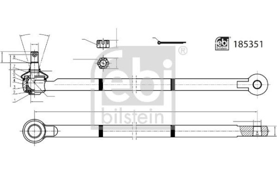 Steering rod 185351 FEBI