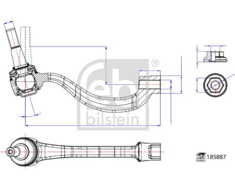 Tie rod end 185887 FEBI, Image 3