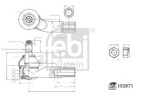 Tie rod end 193971 FEBI