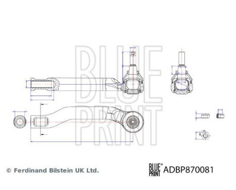 Tie rod end ADBP870081 Blue Print