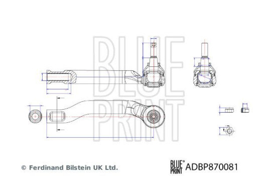 Tie rod end ADBP870081 Blue Print