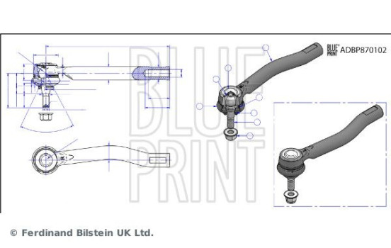 Tie rod end ADBP870106 Blue Print