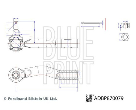 tie rod end piece ADBP870079 Blue Print, Image 3