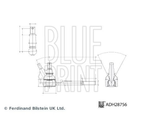 tie rod end piece ADH28756 Blue Print, Image 2