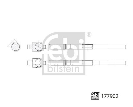 Axial Ball, Tie Rod 177902 FEBI, Image 2