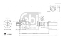 Axial ball, tie rod 185059 FEBI