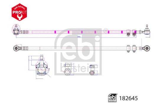 Tie rod 182645 FEBI