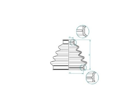 Bellow, drive shaft 190963 Spidan, Image 2