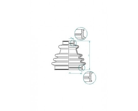 Bellow, drive shaft 190967 Spidan, Image 2