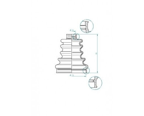 Bellow, drive shaft 190974 Spidan, Image 2