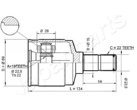 Joint Kit, drive shaft, Image 3