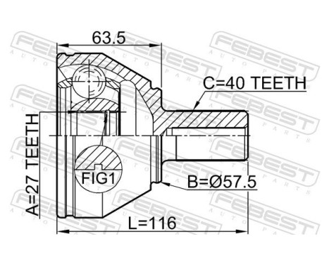 Joint Kit, drive shaft, Image 2
